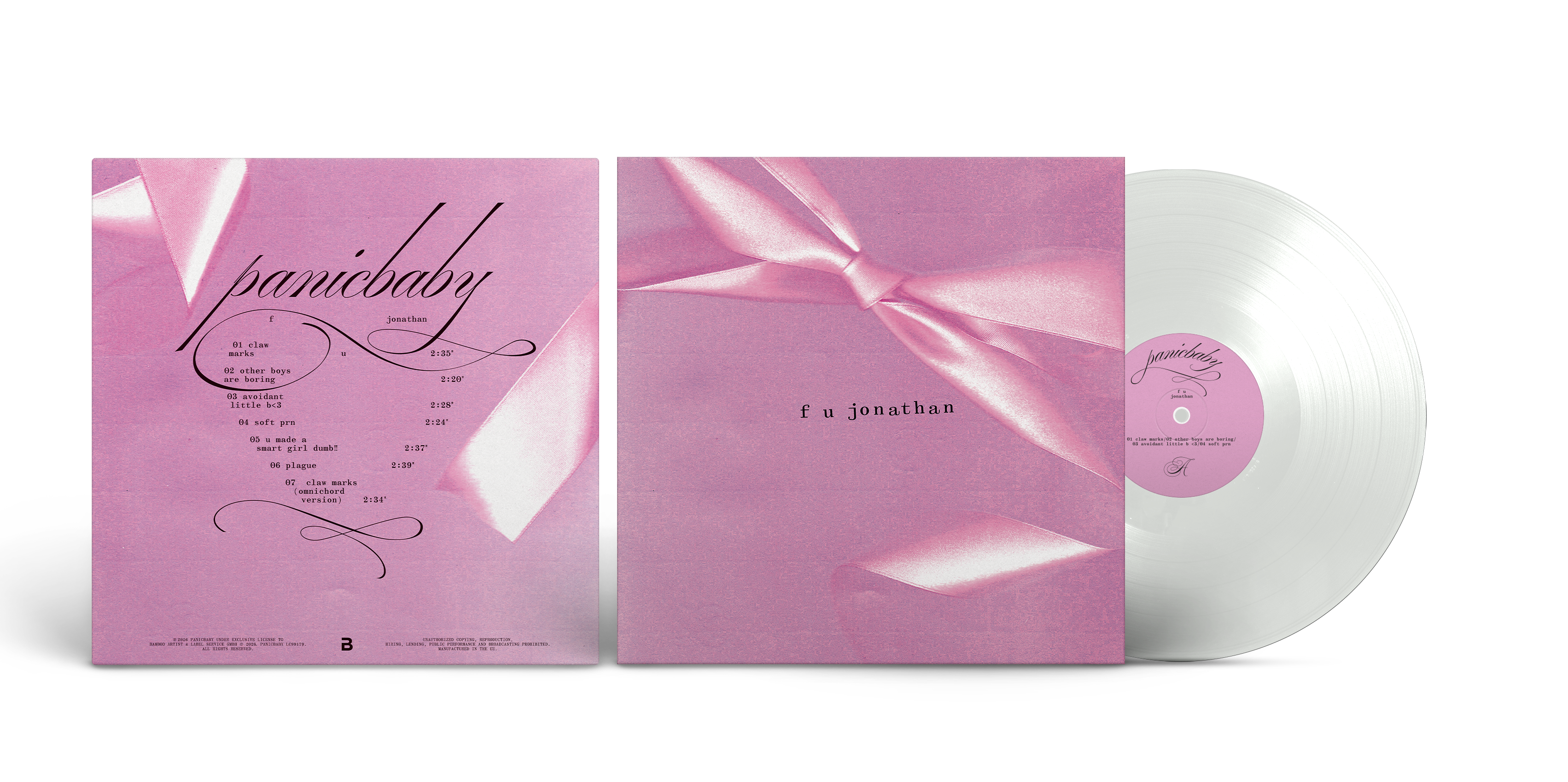 f u jonathan - Silver Vinyl [limited edition]⋆.